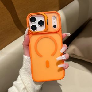 Original Metal Fold Stand Holder For Magsafe Phone Case For iPhone 17 Air 16 15 14 13 Pro Max Full Bumper Bracket Magnetic Cover