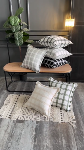 Linen Cotton Pillow Sham Pillowcase For Living Room Soft Square Sofa Throw Pillow Cover 18x18Inch