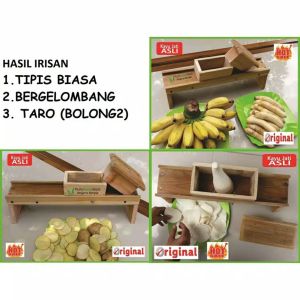 Pengiris Keripik & Pengiris Bawang KAYU JATI ASLI
