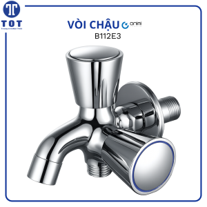Vòi Củ Hoa Sen Lạnh Núm Xoay Gắn Tường ONIMI Chất Liệu Đồng Thau Mạ Crom B112E3
