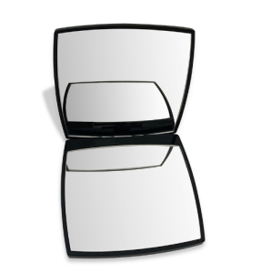 Small Folding Mirror Double-Sided Folding Mirror Student Makeup Mirror Portable WomenS Cosmetic Mirror Compact Pocket Cosmetic Mirror Mini Girls Mirror Black Square Portable Cosmetic Mirror Folding Flip Fashion