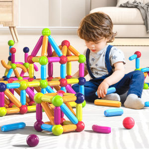 42/64 pcs Magnetic 3D Stick Balls Building Blocks: Educational Toy for Kids & Babies