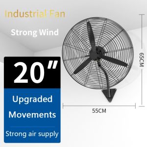 YiWang Industrial Fan Heavy Duty kipas berdiri 20/26/30 Inches Electric Fan 3 Speed Strong Wind Power Saving Workshop Site Warehouse Air Cooler Large Wind  Stand Fan Wall Fan