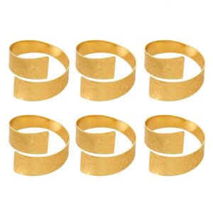 Pack of 6 Rusts Resistant Iron Napkin Holders Clips Unique Florals Design Enhances Restaurant Event Family Gatherings