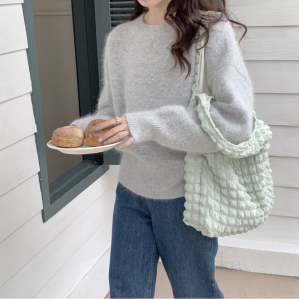 [LITTLE DAISY] AUBRIE PUFFY TOTE BAG TAS FASHION WANITA MODEL KOREA / TAS KULIAH TRAVEL GAYA KOREA / TOTE BAG FASHION IMPORT
