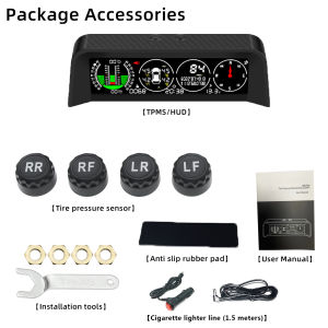 X91 4 in 1 GPS TPMS Tire Monitor Inclinometer Gauge Compass Inclinometer Speedometer LCD Display for All Vehicles