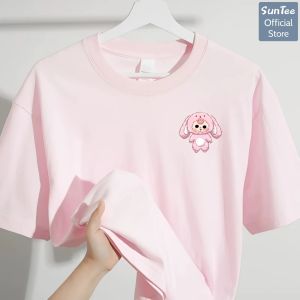 Áo thun nữ form vừa SUNTEE STFV170 phong cách basic in hình baby three 03 vải cotton 250GSM cao cấp