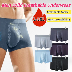 Mens Massage Magnetic Therapy Underwear Breathable Magnetic Health Boxer Briefs Therapy Health Care Pants Trunks Plus Size L XL 2XL 3XL