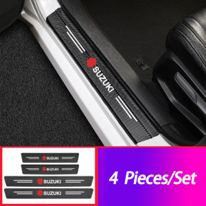 [Ready Stock] 4 Pieces Suzuki Car Door Sill Scratch Protector Universal Carbon Fiber Door Side Step Sticker Pedal Decor Strip For Ciaz XL7 Ertiga Jimny Spresso Swift Celerio