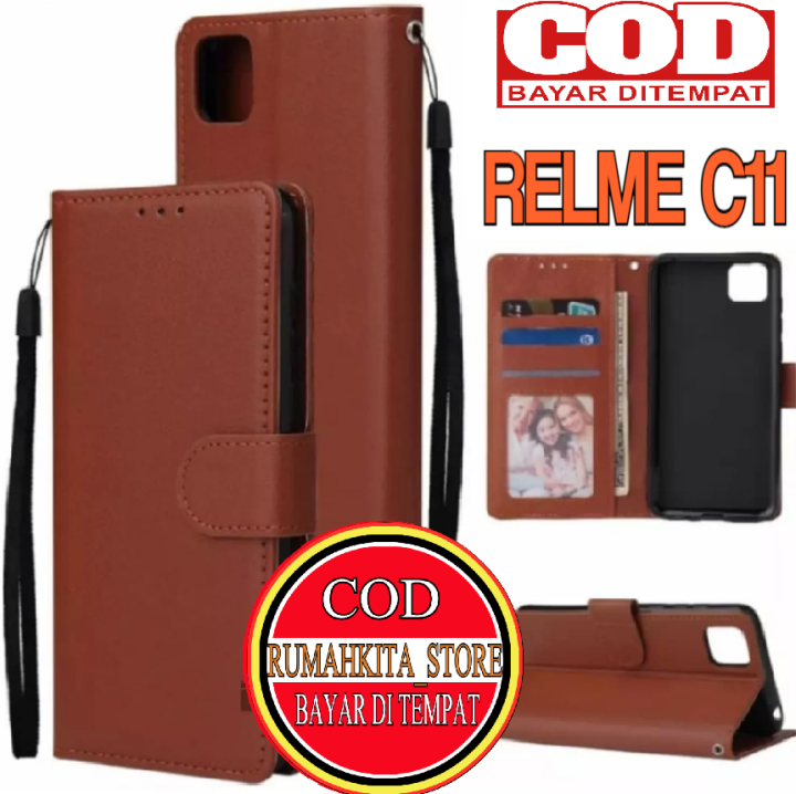 Case Hp Dompet Cocok Untuk Tipe Hp Realme C11 Lazada Indonesia