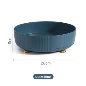 Kitchen plastic storage rack rotating tray living room storage multifunctional dining room seasoning light luxury round fruit tray 82026