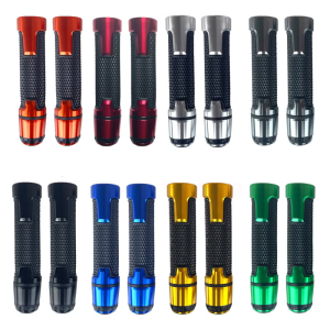 7/8" Aluminum Rubber Gel Hand Grips for Motorcycle Sports Bikes Handlebar