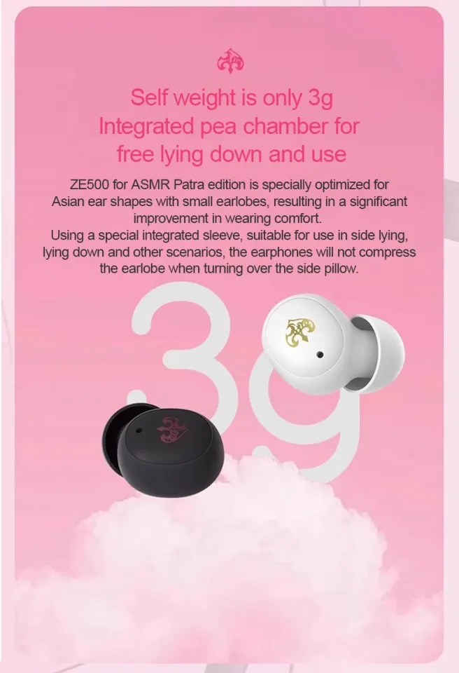 Final Audio ZE500 for ASMR Patra Edition Black White True Wireless