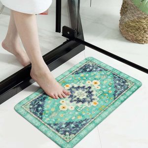 Crystal Velvet Persian Bath Mat Entryway  Rug Decorative Door Carpet Study Room Mat  波斯浴室地垫 玄关地垫 装饰入户门垫 书房地垫 FUNIANQI