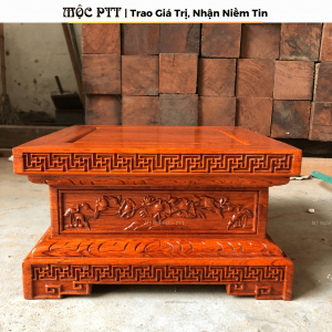 Đôn Vuông Đế tượng gỗ Hương kê cây cảnh đồ phong thuỷ trang trí nhà cửa