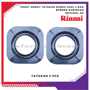 PAKET TATAKAN KOMPOR RINNAI KAKI 4+BURNER RINNAI KECIL KUNINGAN ORI NON CAP RINNAI TYPE C / E / CE