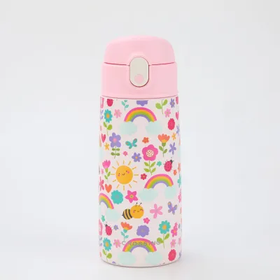 Crossing Stainless Steel 316 Kids Insulated Water Bottle With Sipper Silicone Straw