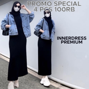 PAKET HEMAT 100RB DAPET 4 PCS INNER DRESS PANJANG SPAN TANPA TANGAN / Dress Turtleneck /DRESS HITAM/LONG DRESS KOREA STYLE HIJAB/INNER DRESS /INNER DRESS PANJANG/DRESS SPAN PANJANG POLOS /LONG DRESS WANITA
