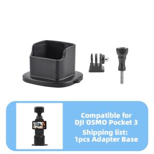ฐานใหม่สำหรับ OSMO Pocket 3 กล้อง Gimbal เดสก์ท็อปลื่นอะแดปเตอร์ฐานคงที่พร้อมกระเป๋าเป้สะพายหลังชุดคลิปสำหรับ DJI Pocket 3 อุปกรณ์เสริม