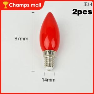 1Pair Red Buddha Lamp E12/E14 Decorative Altar Bulb For Temple Sacrifice