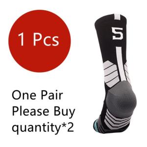【Note: 1 pcs not 1 pair】 Lucky Number Premium Basketball Sports Socks Cotton Running Sock Thick Sock