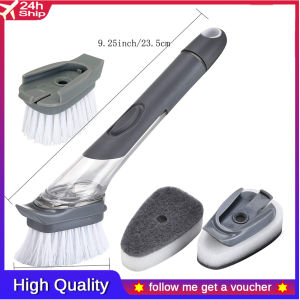 💥🎁Free Gift🎁💥Kitchen Soap Dispensing Dish Brush Dish Scrub Brush for Kitchen Sink Pot Sponge Soap Dispenser Dishwashing Kit Washing Tool