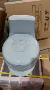 Bô cho bé tập đi vệ sinh mô phỏng toilet người lớn Toilet cho bé mẫu sang trọng nhựa Viêt Nhật có khay đựng giấy 5457