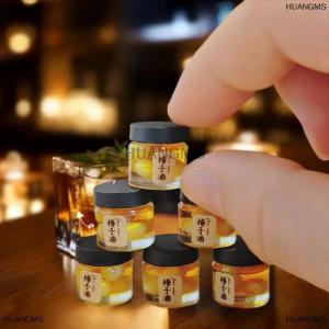 [COD] HUANGMS 1ชิ้นตุ๊กตาครัวอุปกรณ์ DIY ขนาด1 12ขวดไวน์ผลไม้จำลองจำลองของเล่นอาหาร