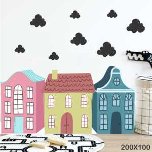 Pusat Wallsticker - Stiker Dinding Tema Rumah Sederhana Untuk Dekorasi Anak Dan Ruang Lainnya (Bisa Custom)