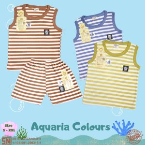 Baju Bayi Setelan Singlet Anak Kaos Ridges Salur Premium Quality / Baju Bayi Salur / Baju Bayi Laki Laki / Baju Bayi Baru Lahir