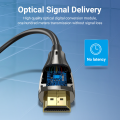 Vention Optical HDMI Male to Male HD cable 4K UHD Resolution High-end Home Decoration/Outerdoor Screen/3D IMAX 4K 60HZ 4-core Optical Fiber 18gbps Wide Bandwidth  30m ALABT. 