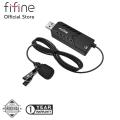 Fifine K053 USB Lavalier Lapel Microphone, Clip-on Cardioid Condenser Computer Mic Plug and Play USB Microphone with Sound Card for PC and Mac-K053 FIFINE. 