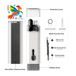 7-in-1 Computer Keyboard Cleaner Brush Kit Earphone Cleaning Pen For Headset Keyboard Cleaning