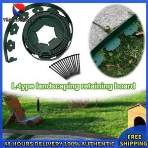 Vktech Premium Garden Edging Kit 10M No Dig Lawn Border with 30 Spikes for Professional Garden Design