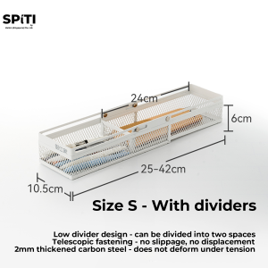 No-Drill Extendable Pull-Out Drawer Basket | Sliding Under-Shelf Net Rack | 6 Styles | Cabinet Organizer