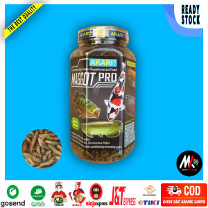 AKARI MAGGOT PRO 130 gram Pakan ikan Arowana Koi Louhan Bisa Bayar Di Tempat