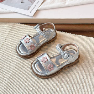 2026 Summer New Girls Casual Sandals Childrens Soft Bottom Non-slip Beach Shoes Baby Appliques Flowers Fashion Sandals J05256