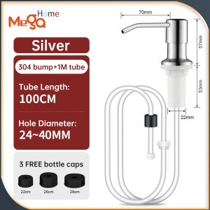 Megahome Soap Dispenser Kitchen Sink Liquid Soap Dispenser Dishwashing Pump Extension 1Meter Tube Kitchen Accessories