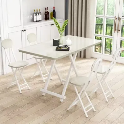 Modern Foldable Dining Table – Multi-purpose Desk Space Saving Folding Table Durable Wide Table Top