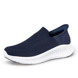 NXTWAVE Couple sports mens shoes breathable woven walking shoes soft soles anti-slip one-foot lazy shoes