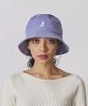 Kangol Washed Bucket Kangaroo Canvas Washed Basin Hat Shading lisa with flat-topped fisherman hat. 