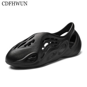 CDFHWUN Sandals for Men Beach Shoes Coconut Hole Shoes Breathable Casual Sandals Men Slippers