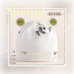 Baby hat for autumn and winter pure cotton newborn postpartum cap double-layer cap for infants cute baby cap