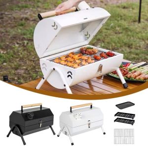 SIERWU Đa chức năng Bếp nướng Hai Gấp lại Dụng cụ nướng thịt Di động Lò nướng than Thiết bị cắm trại