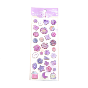 Embossed Scrapbooking Sticker Waterproof Adhesive PVC Sticker For Journal Planner Notebook Photo Album Phone Decoration