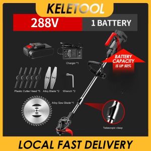 Cordless Grass Trimmer Electric Lawn Mower Home Garden Cutter Multifunctional Weed Wacker Foldable Lawn Care Tools