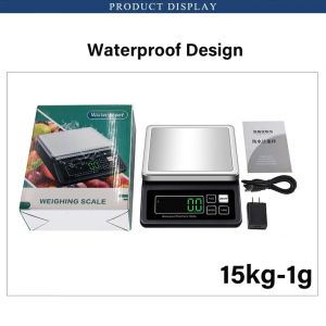 Digital Computing Scale 15kg /Timbangan Digital buah/Timbangan Dapur Digital Waterproof Charger USB