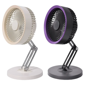 Practical 360 Degree Rotating Desk Fan with Quiet Operation Suitable for Office Home Use USB Rachargeable ABS Texture