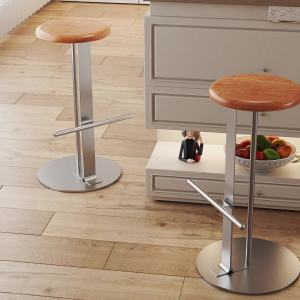 Dining Chair Island Chair Bar Stool High Chair Stool Chair With Cushion High Chair For Island Japanese Simple Bar Stool Household Solid Wood Designer Model 吧台椅