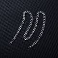 St.kunkka 1 Buah 55cm Kalung Uniseks Sederhana Penggilingan Enam Sisi Baja Tahan Karat Aksesori Fashion untuk Hadiah dan Hadiah Ulang Tahun. 
